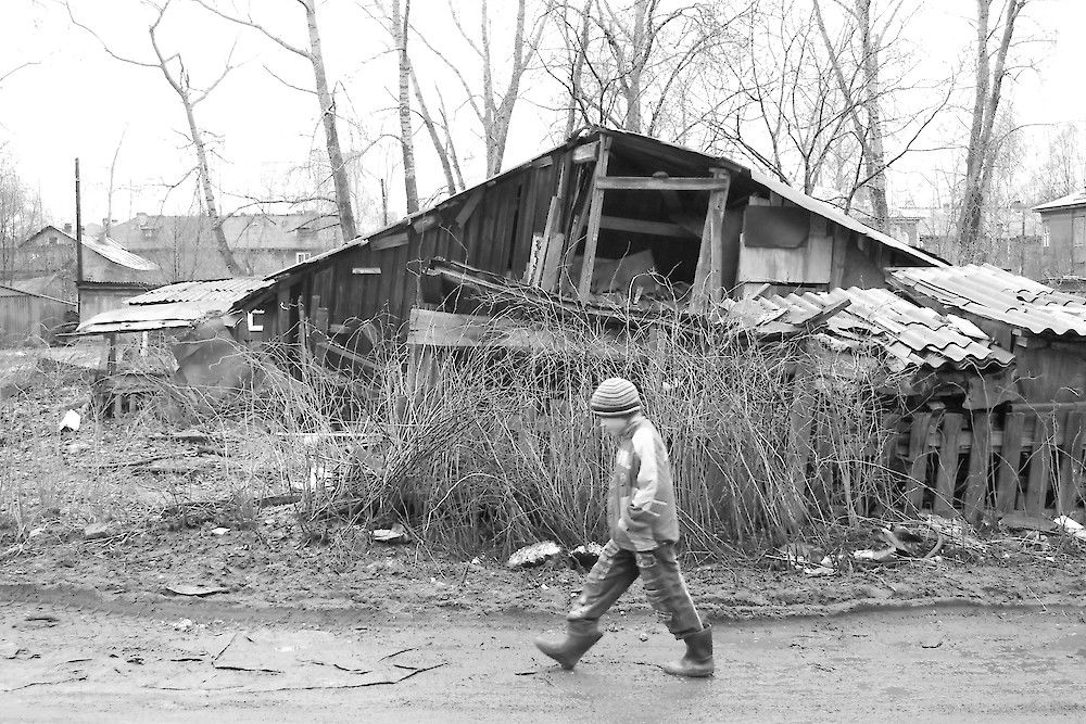 Straßenbild in Archangelsk