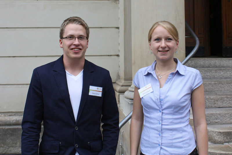 Assessment Center-Teilnehmer Florian Dähne und Nadine Gebauer