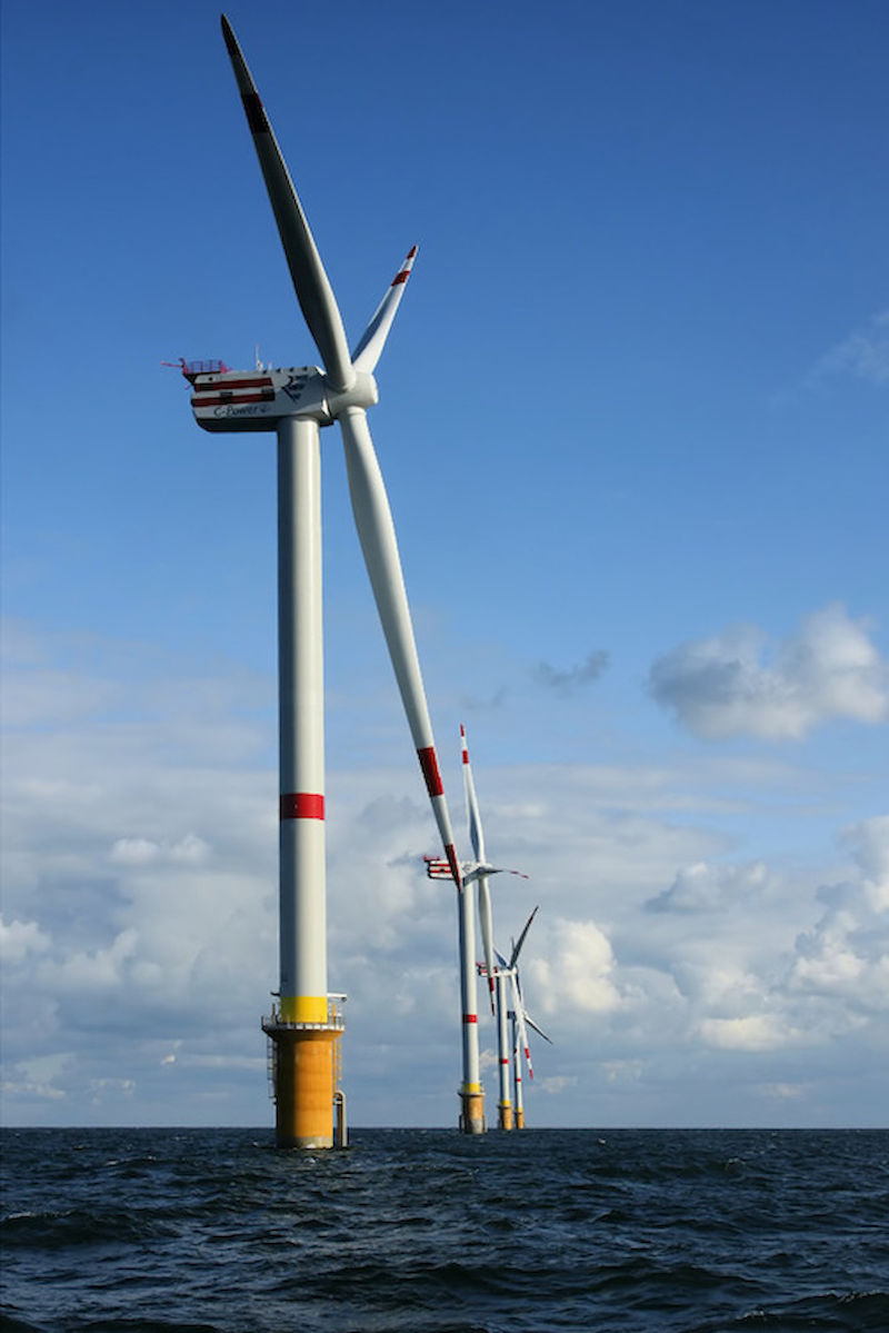Windpark vor der Küste Belgiens
