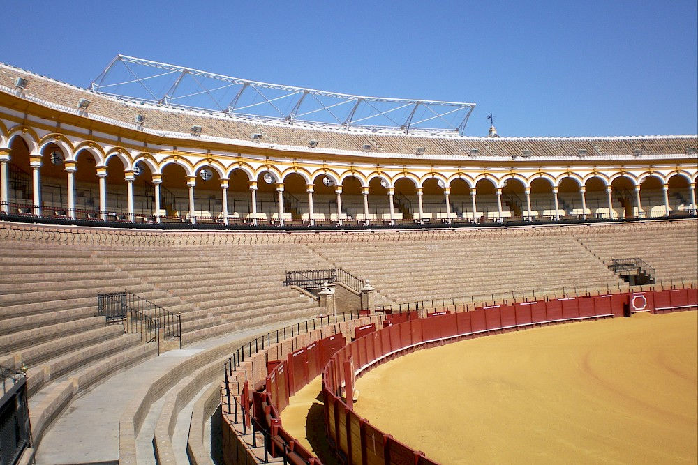Stierkampfarena in Sevilla, wo Nadja Remus ein Semester studiert hat.