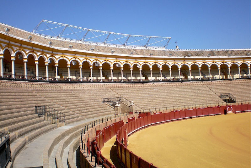 Stierkampfarena in Sevilla, wo Nadja Remus ein Semester studiert hat.