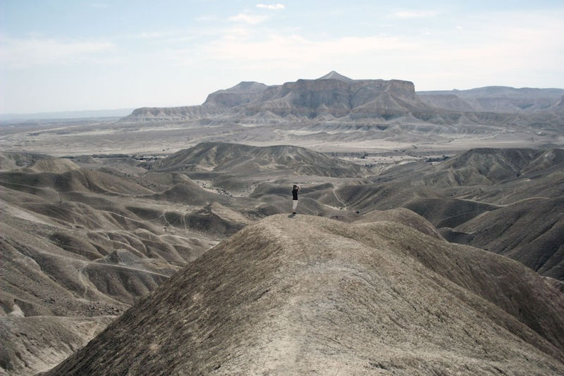 Allein in der Wüste: Stefanie Elste hat für ihre Masterarbeit die Vegetation in der Negev-Wüste kartiert.