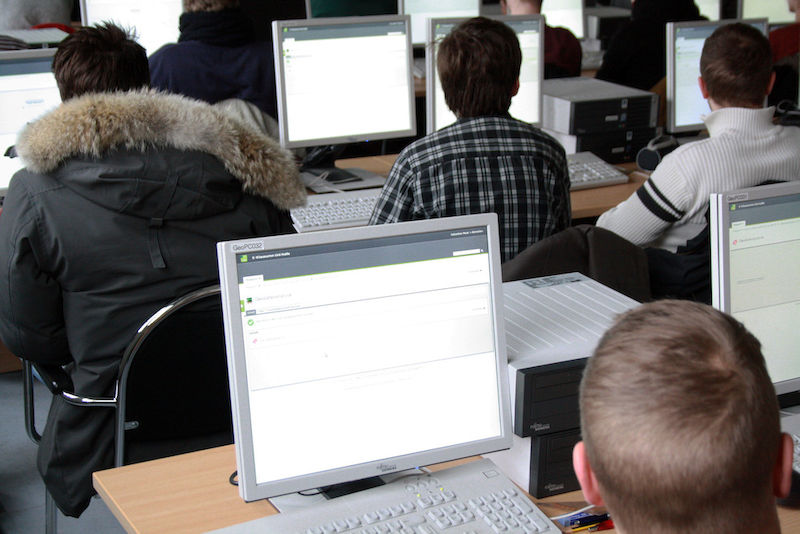 Im PC-Pool der Geowissenschaftler wurde am 3. Februar die erste E-Klausur an der MLU geschrieben. Einen Tag später lag bereits eine erste Auswertung vor.
