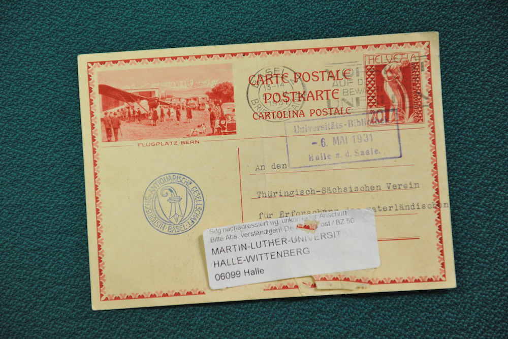 Vor 83 Jahren abgesandt, jetzt wieder aufgetaucht: Ein Fundstück aus dem Uni-Postfach.