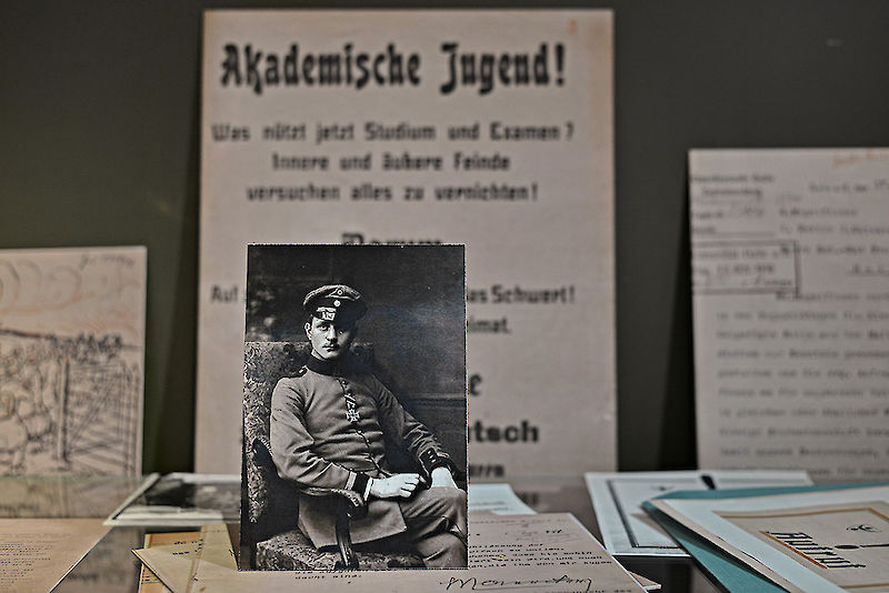 Der Student Hermann Reinhold zog als Soldat in den Krieg und überlebte. Seine Feldbriefe sind in der Ausstellung zu sehen.