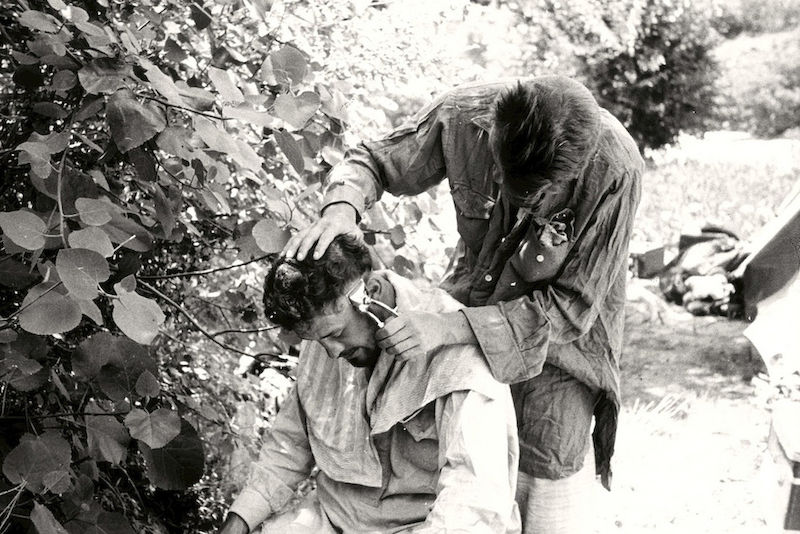 Die Schneidemaschine aus Solingen im Einsatz während der Expedition