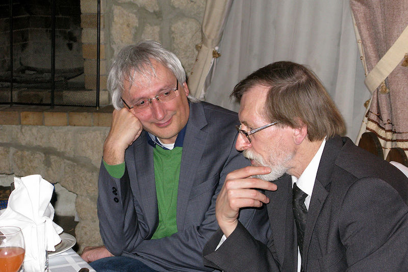 Die Historiker Patrick Wagner und Sergej Allenov im Gespräch.
