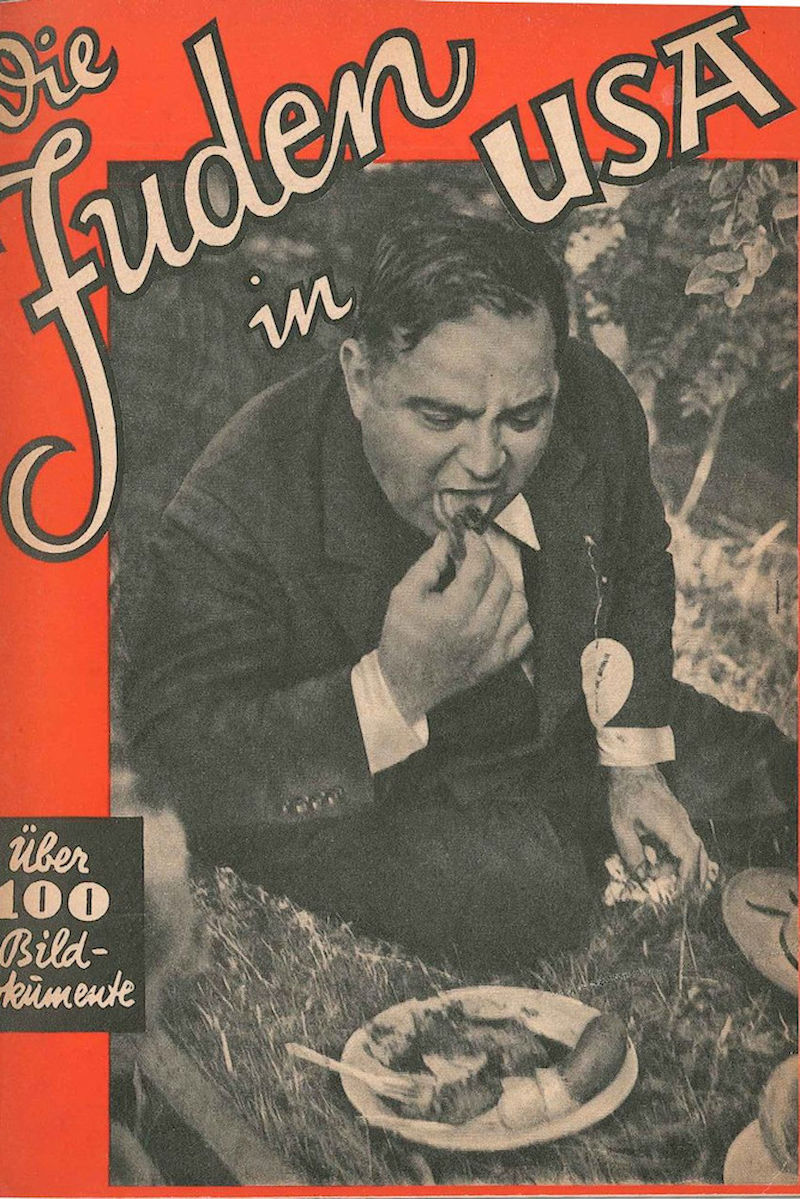 Das Cover zeigt den New Yorker Bürgermeister Fiorella LaGuardia. (Repro: Harriet Scharnberg; aus: Hans Diebow (Hg.), Die Juden in USA. Über 100 Bilddokumente, Berlin 1939)