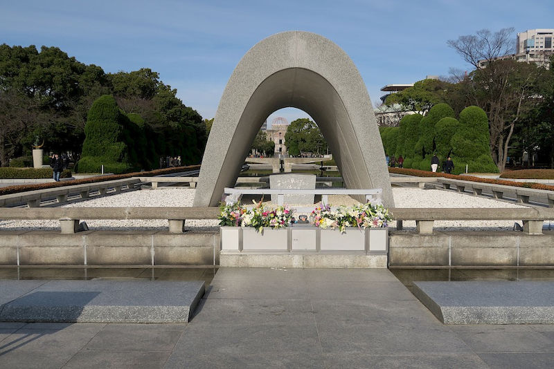 Das Friedensdenkmal in Hiroshima, das an die Opfer des Atombombenabwurfes während des Zweiten Weltkriegs erinnert.