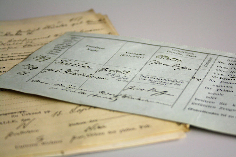 Der Matrikeleintrag der ersten Studentin an der Uni Halle