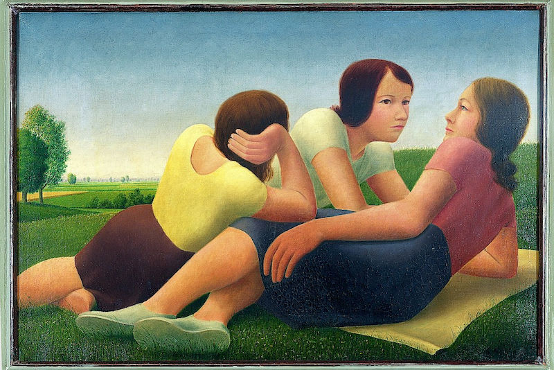 In der Ausstellung sind unter anderem Georg Schrimpfs “Drei Mädchen” zu sehen.