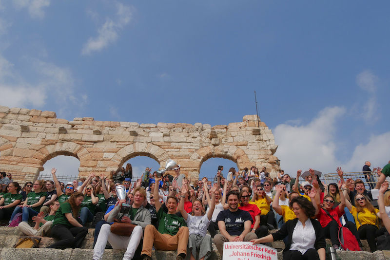 Jubel in der weltberühmten antiken Arena Veronas.