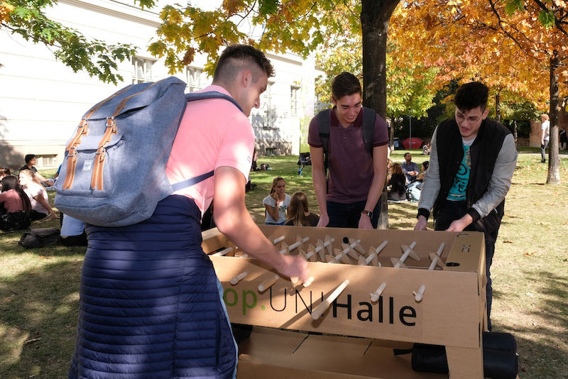Auch Kickern konnten die Besucher.