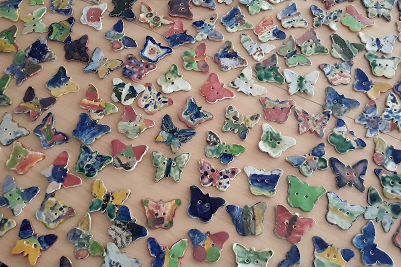 Die Schmetterlinge entstanden an der Grundschule "Hanoier Straße".
