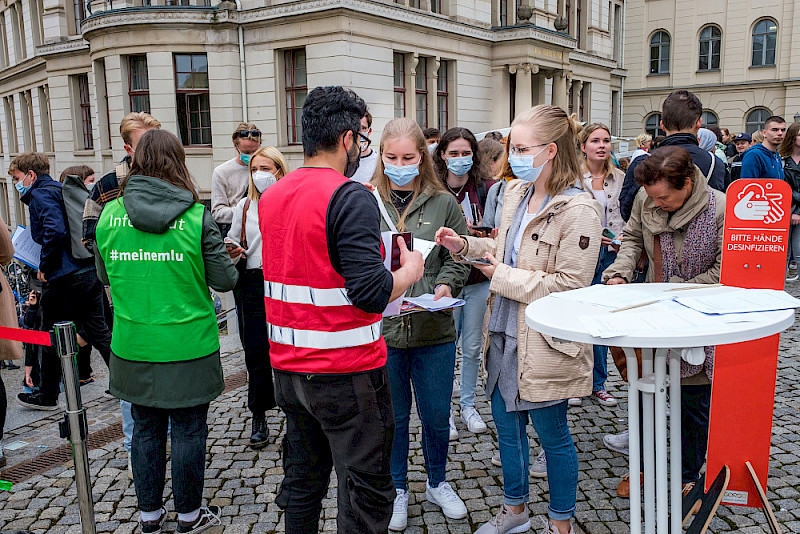 Wie ab diesem Semester im Studium: Beim Einlass galt die 3-G-Regel.