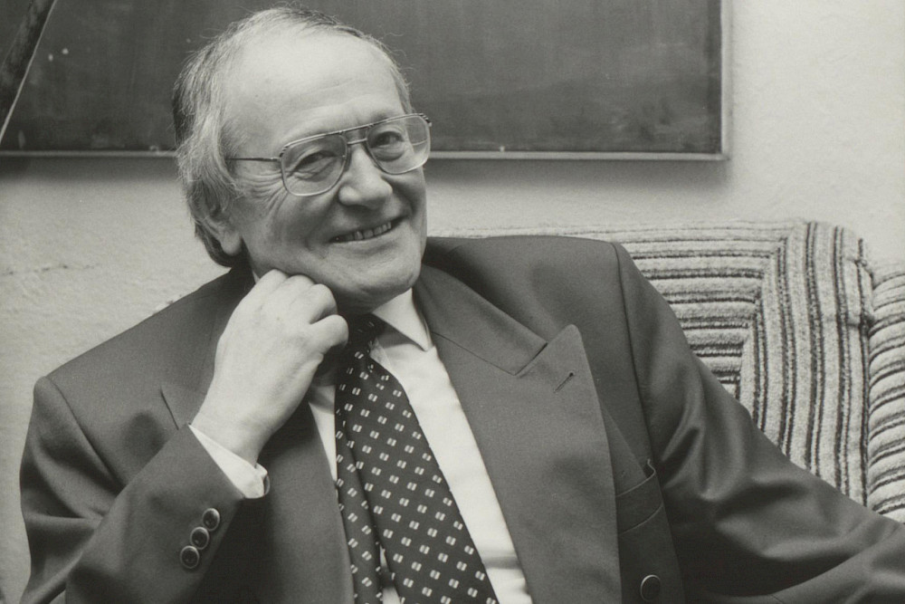 Alfred Schellenberger als Dekan der Mathematisch-Naturwissenschaftlichen Fakultät der Universität, etwa 1993