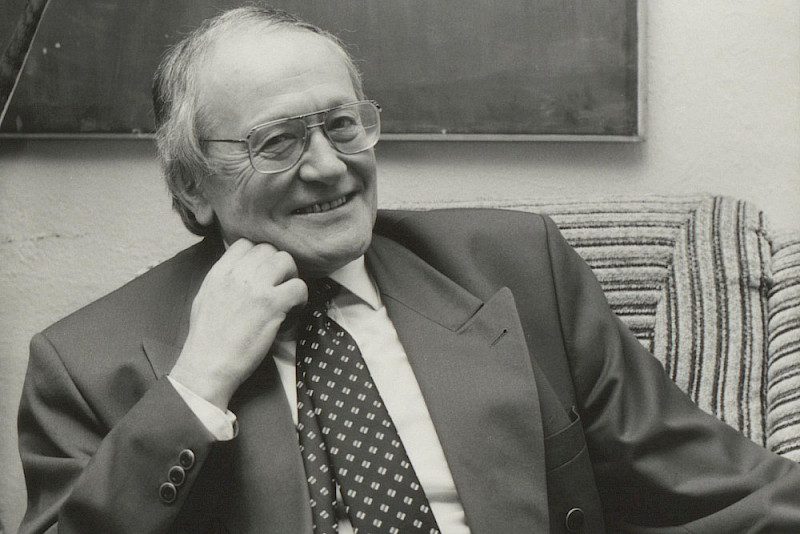 Alfred Schellenberger als Dekan der Mathematisch-Naturwissenschaftlichen Fakultät der Universität, etwa 1993